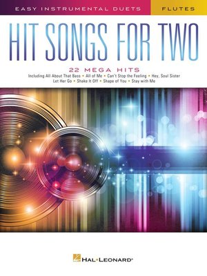 cover image of Hit Songs for Two Flutes--Easy Instrumental Duets